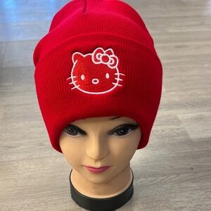 Red Hello Kitty Beanie for adult.